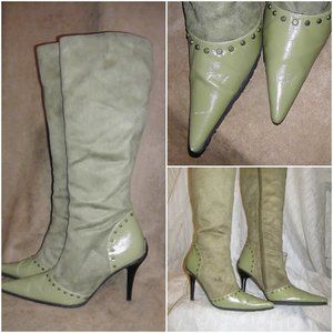 Michael Antonio Feux Suede/Leather Knee High Boots